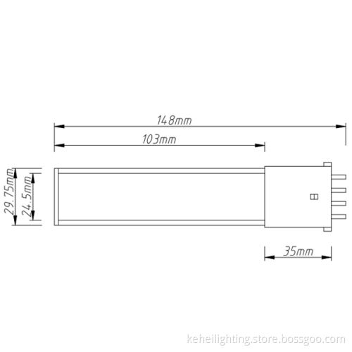 80Ra 6W 2G7 LED 140 Degree Tubes Light